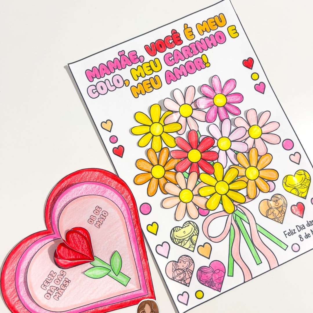 CARTÕES PARA COLORIR-DIA DAS MÃES