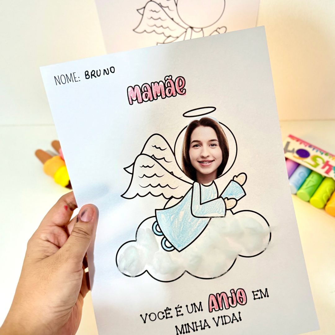 ❤️ Atividade de artes tema Dia das Mães ❤️ - ANJO