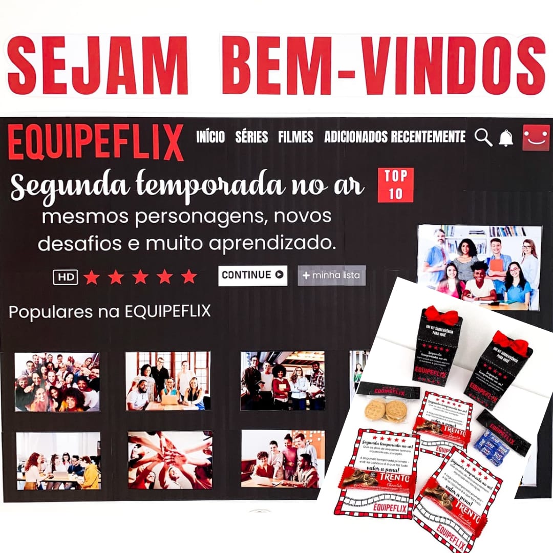 Combo Painel + Lembrancinhas EQUIPEFLIX