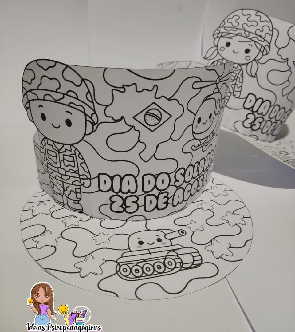 VISEIRA PARA COLORIR- DIA DO SOLDADO