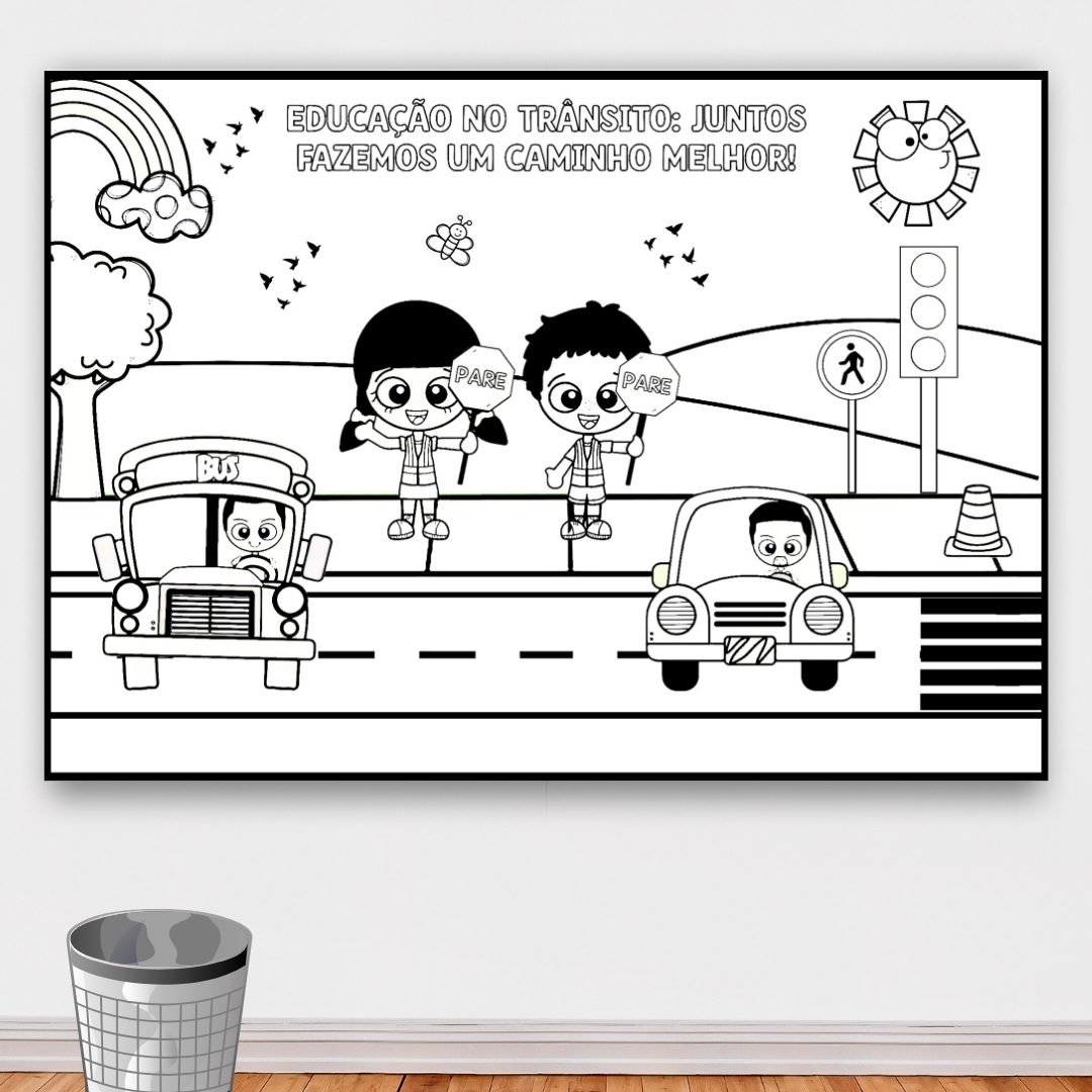 PAINEL DO TRÂNSITO PARA COLORIR