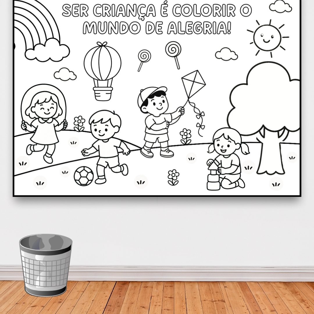 CARTAZ BRINCADEIRAS - COLORIR