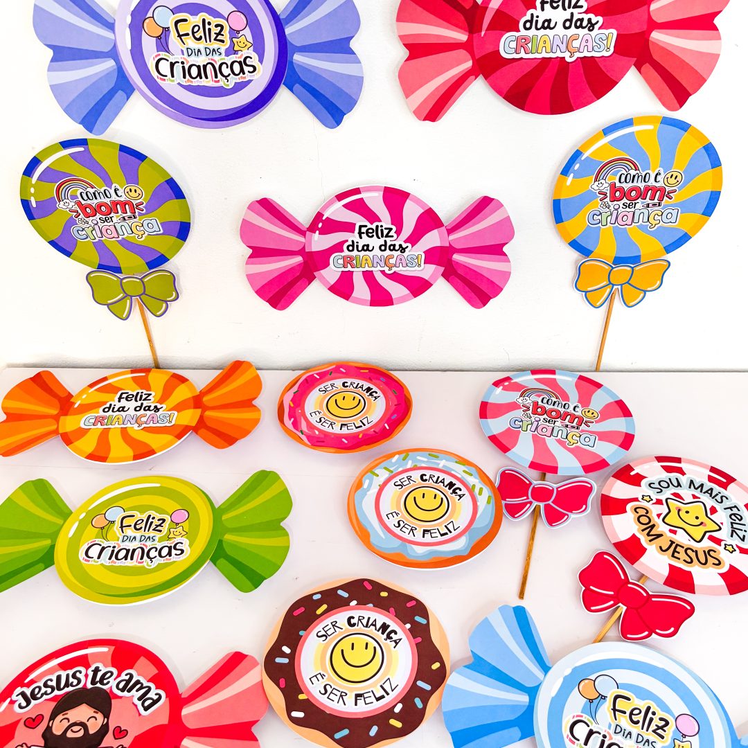 🍭 🍬Kit de Lembrancinhas Guloseimas – Dia das Crianças 🍭🍬