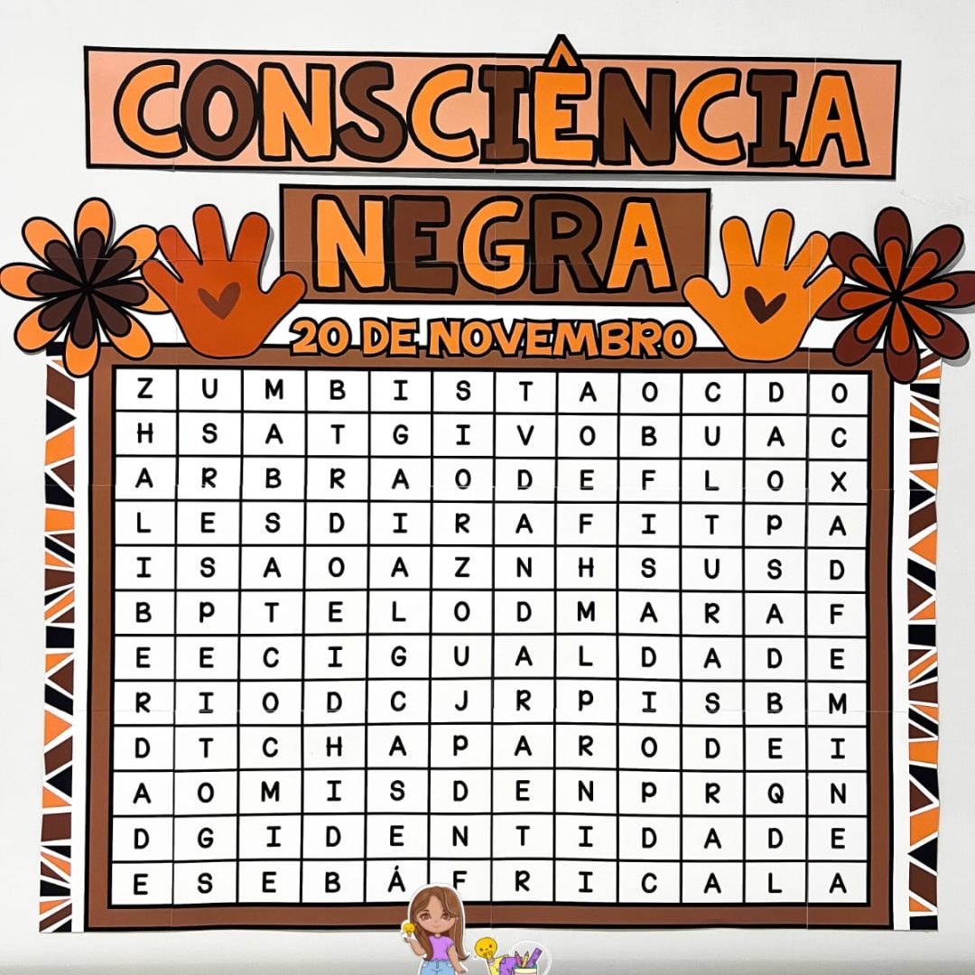 PAINEL CAÇA PALAVRAS:CONSCIÊNCIA NEGRA