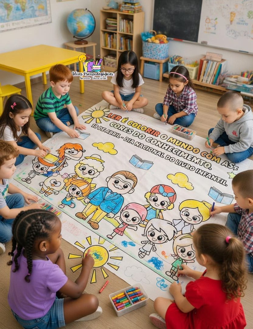 PAINEL COLORIR – DIA DO LIVRO INFANTIL