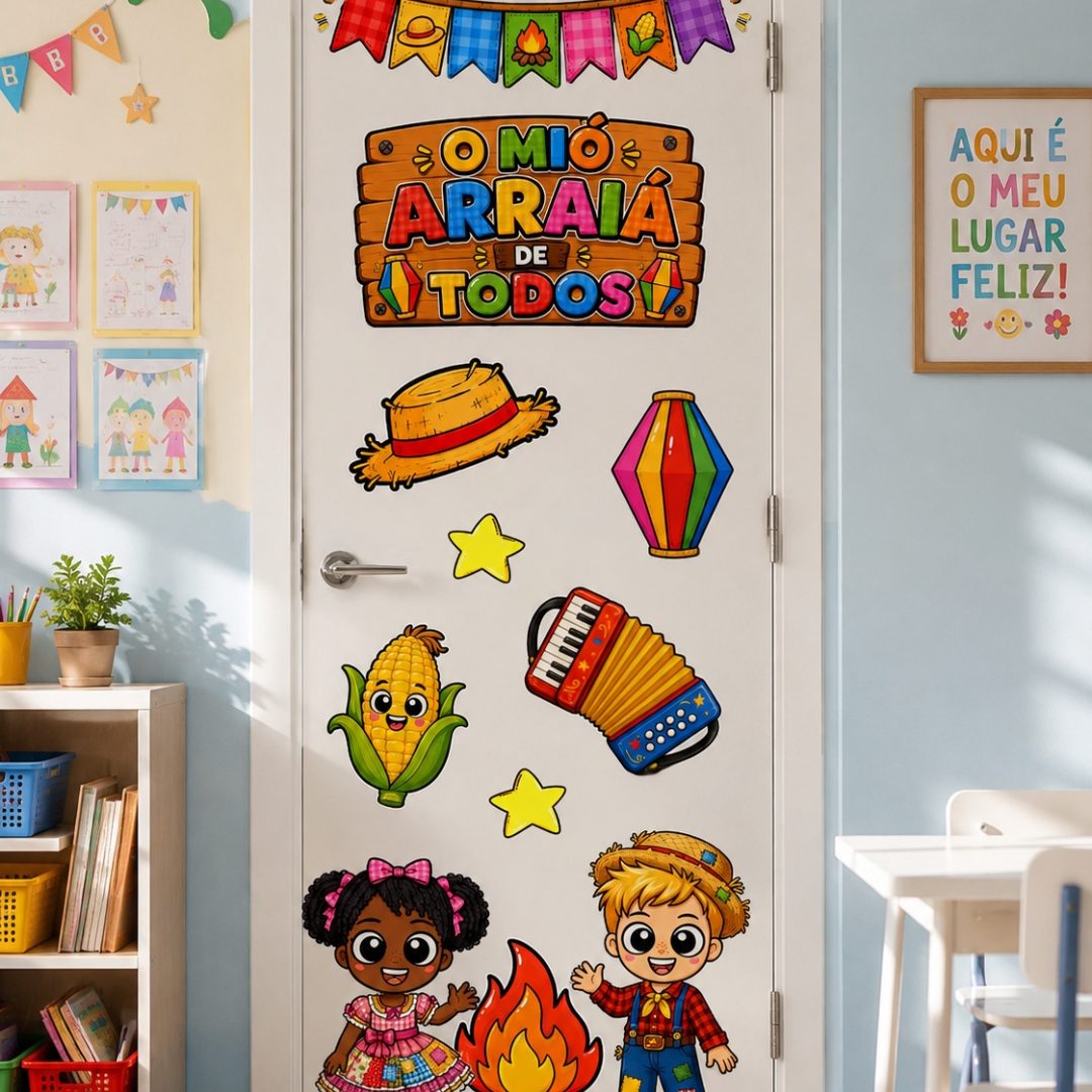PAINEL PARA PORTA - O MIÓ ARRAIÁ DE TODOS!