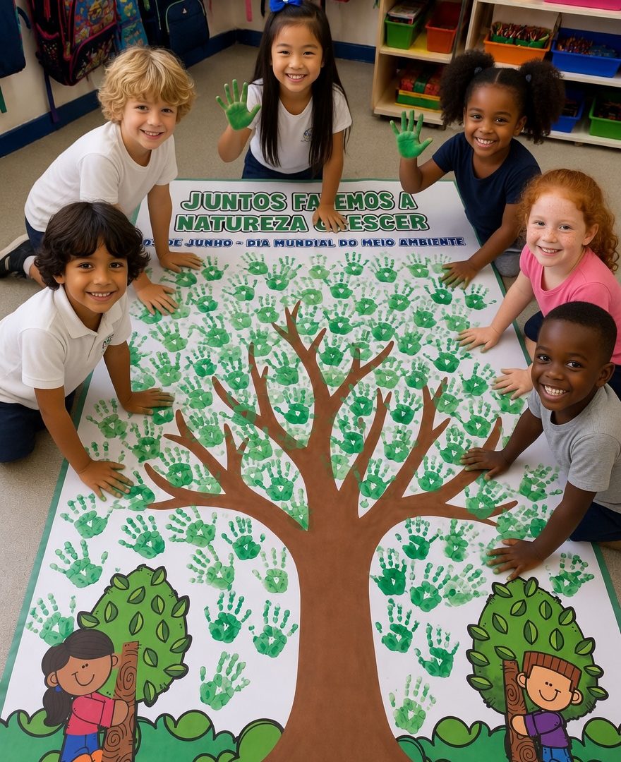 PAINEL INTERATIVO + FOLHINHA A4 — JUNTOS FAZEMOS A NATUREZA CRESCER