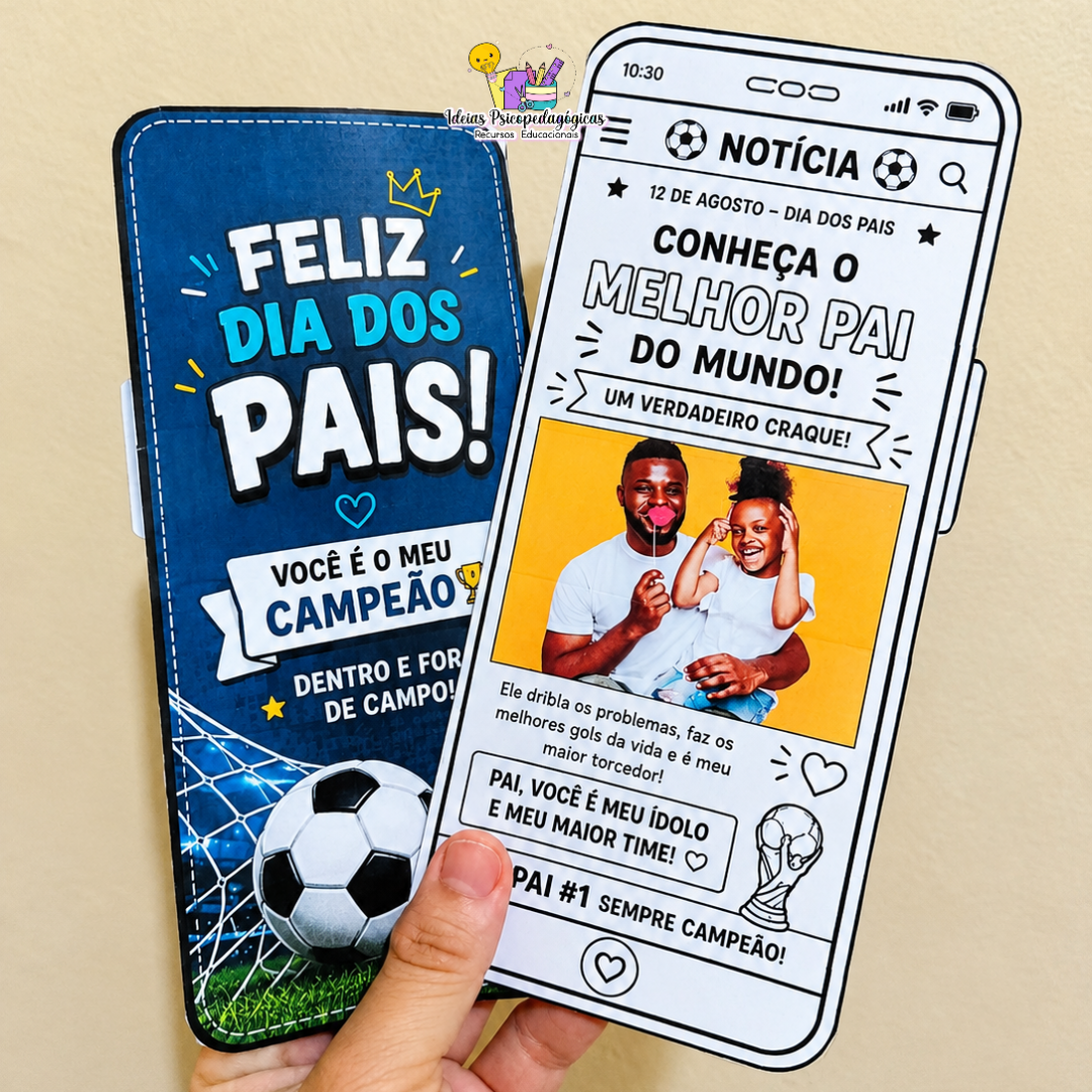 CARTÃO DIA DOS PAIS- NOTICIA NO CELULAR