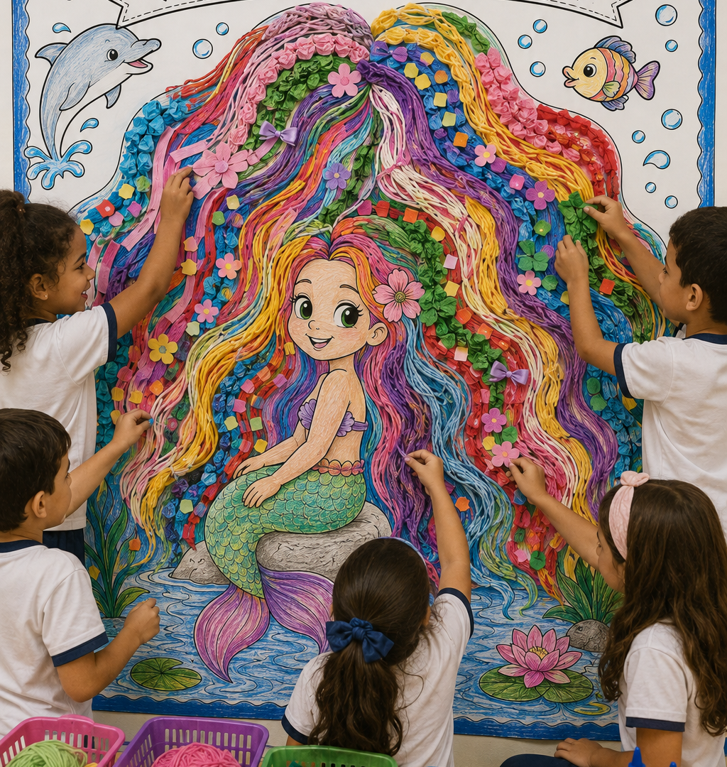 🧜♀️✨ PAINEL INTERATIVO — O CABELO DA IARA!