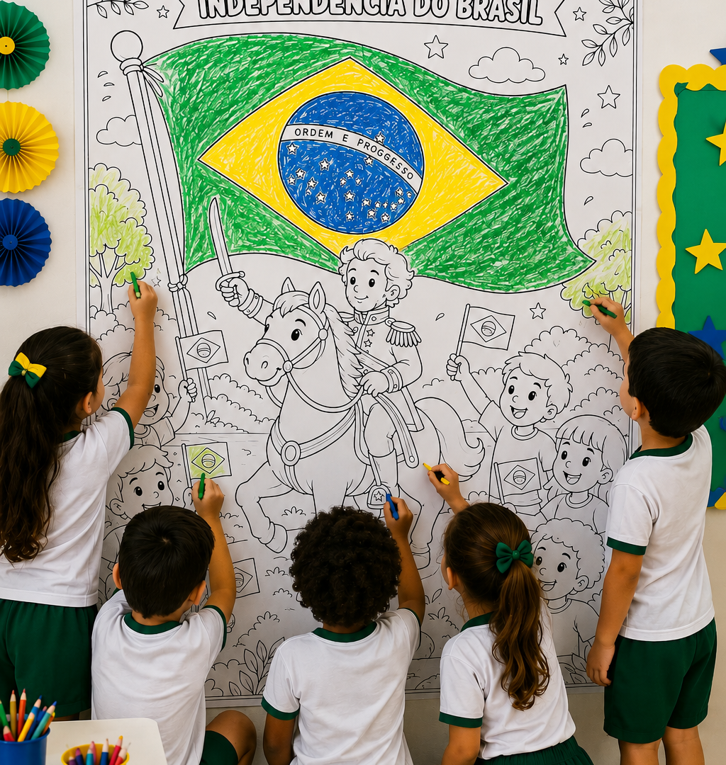 PAINEL COLETIVO PARA COLORIR – INDEPENDÊNCIA DO BRASIL
